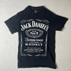Jack Daniels Old No 7 Tennessee Whiskey Graphic T Shirt Black Size Small